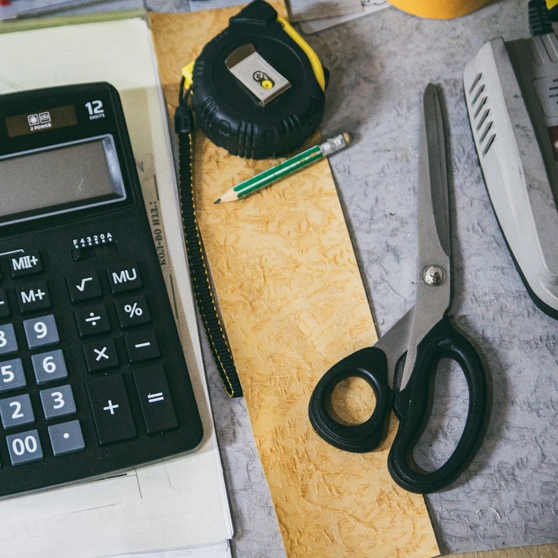 Calculatrice et documents comptables